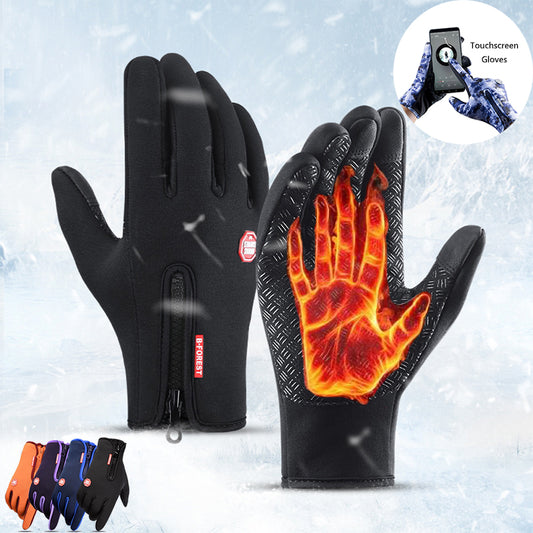 Winterhandschoenen Touchscreen rijdende motorfiets Glijdende waterdichte sporthandschoenen met fleece